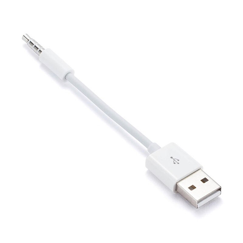 3.5 naar USB 2.0 Converter Kabel 0.1m Jack 3.5mm Lader Data Kabel Voor Apple iPod Shuffle 4th 5th 6th 7th Jack naar USB Cord