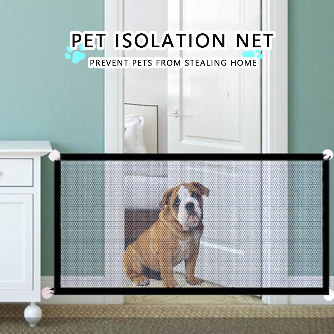 Genial mesh hundehegn hundeport til indendørs udendørs sikker kæledyrshundport sikkerhedsindhegning kæledyrsforsyninger 180*72cm/ 120*72cm