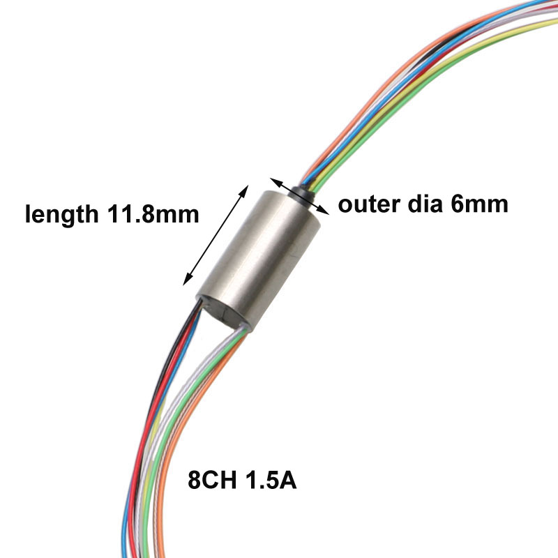 Anneau coulissant visuel pour poisson, 1 pièce, Dia.6/6.5/7.5mm 2/4/8/12CH 1A 2A, Joint rotatif conducteur pour cardan RC UAV PTZ