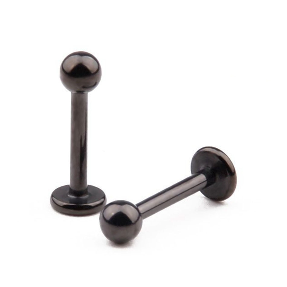 1Pc Titanium 1.2*8*3mm Silver Gold Color Labret Piercing Women Men tragus Earring Lip Stud Body Jewelry