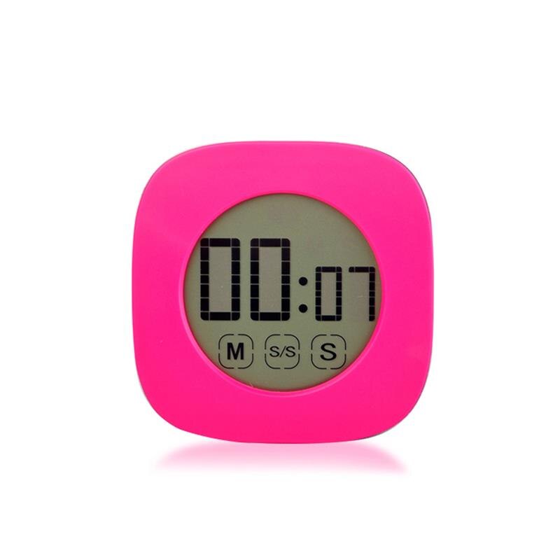 Countdown Timer Study Digital Display Count Up Stopwatch Touch Screen Battery Operated Electronic Mute Attachable Alarm Orange: 03