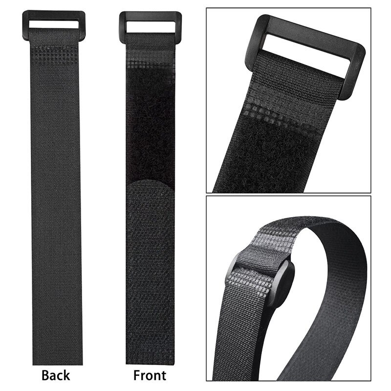 5Pcs Nylon Reverse Gesp Magics Haak Klittenband Kabelbinders Velcroing Band Sticky Lijn Afwerking Zwart 2Cm Breedte