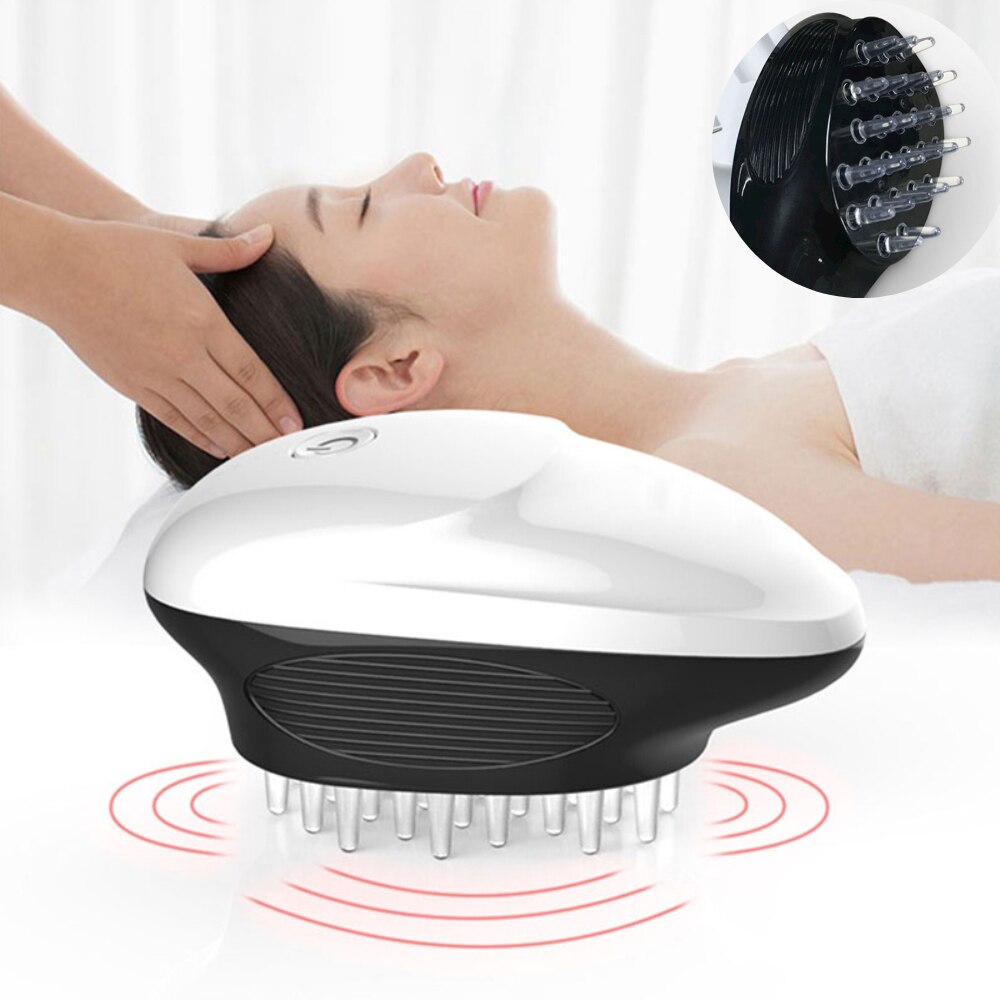 Siliconen Elektrische Hoofdhuid Massage Kam Voor Haar Groei Vibrerende Hoofd Stimuleren Massager Head Acupunctuur Pijnbestrijding Kam