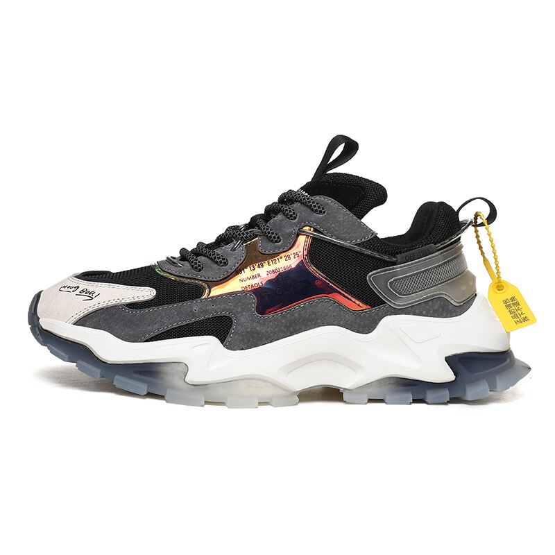 Times nouvelle romaine résistant à la hommes épais baskets hiver respirant haute élasticité adulte homme chaussures décontractées: Black Grey / 39