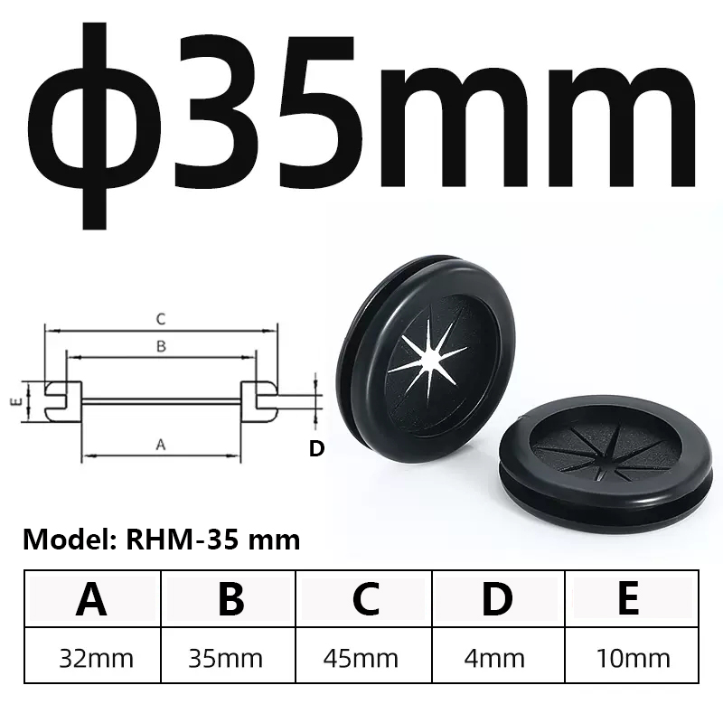 Petal Type Rubber Protective Coil With Card Slot Ring Air Tube O-ring Hole Plug 20-80mm Reserved Sealing Power Distribution Box: dark blue / 1mm