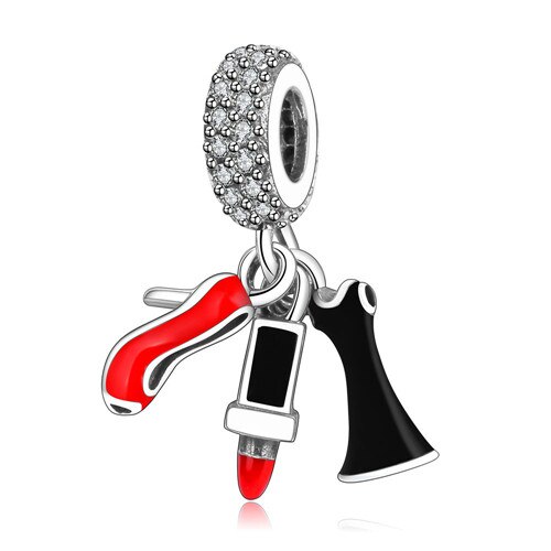 100% 925 Sterling Silver Classic Sailing Lantern Fuwa High Heel Candy Bar Fortuna Carp Puzzle Piece Women Charm DIY Pendant: 2137