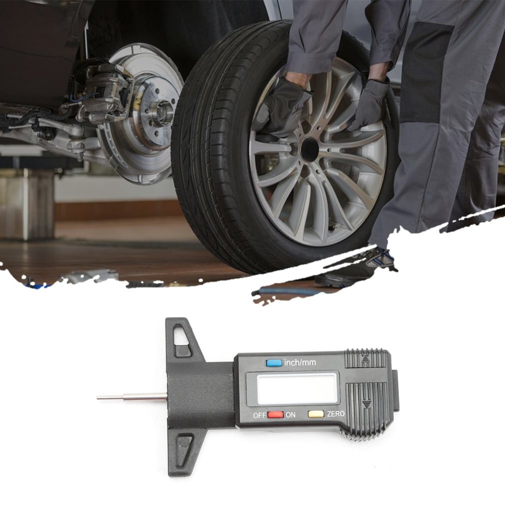 High-Precision Electronic Digital Display Tread Depth Gauge Tread Gauge Depth Vernier Caliper Gauge 0-25Mm