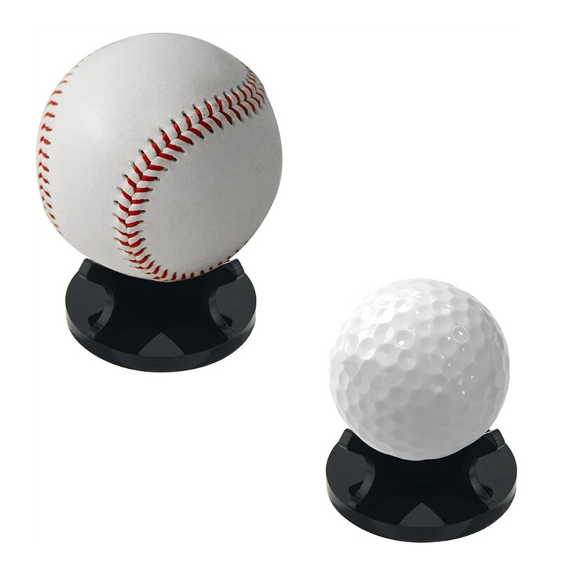 3 Pieces Acrylic Small Ball Stand Holder Sport Ball Display Rack for Baseball Golf Softball Tennis Ball