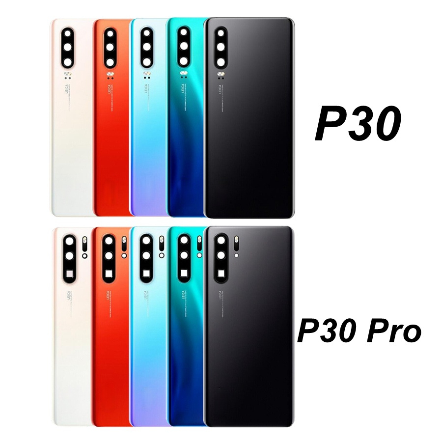 Back Glass Cover For Huawei P30 Pro Back Battery Cover Glass Panel Rear Door Case With Camera Lens P30 Replacement Parts