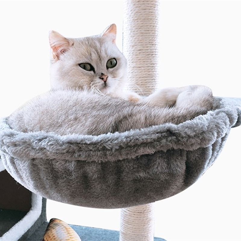 [Mpk loja] ninho de árvore de gato, cama de gato, cama de basquete de árvore de gato, rede de gato, 4 cores disponíveis