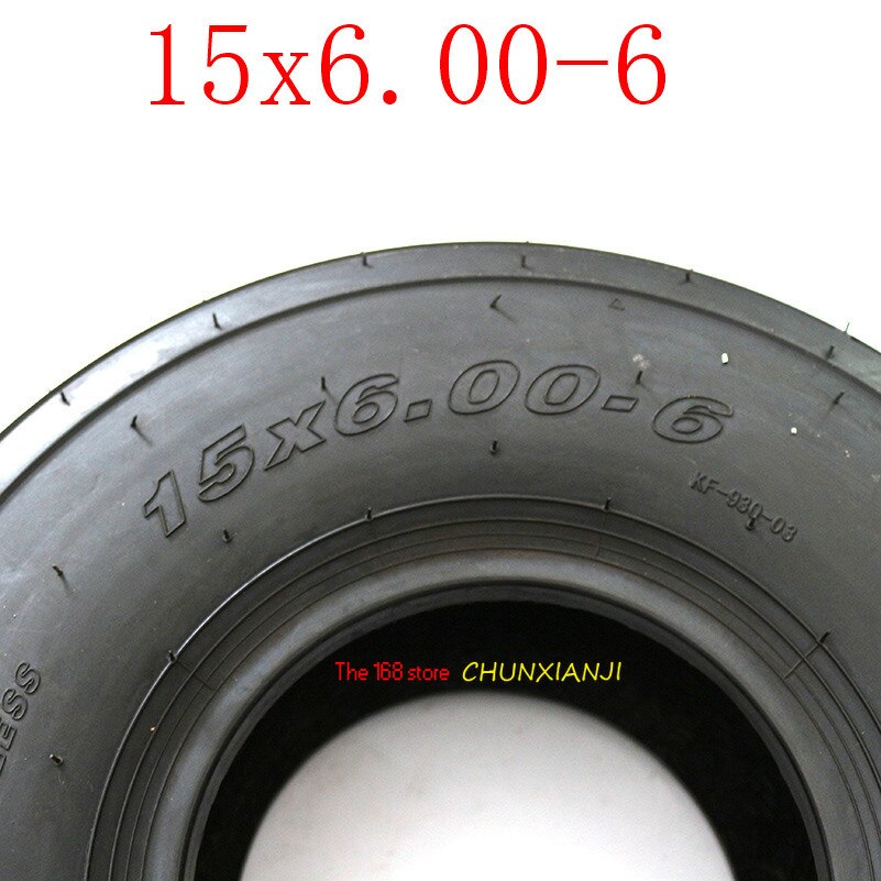Size 15x6.00-6 Straight Rib Lawn & Garden Tire wheels 15X6-6 inch 168CC Karting Go Kart Motorcycle Wheel Rim With Tubeless Tyre