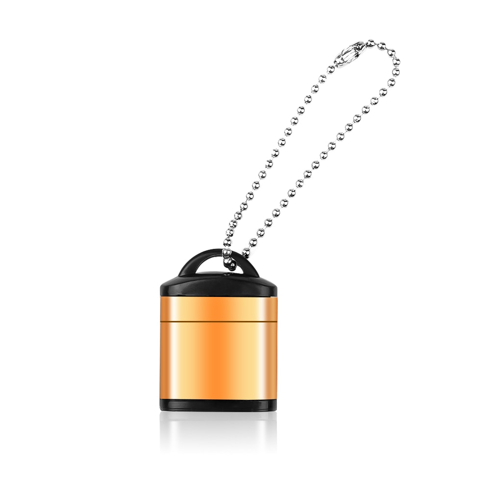 Mini lector de tarjetas USB 2,0 con tapa de plástico, llavero de alta velocidad, tarjeta de memoria Micro SD TF portátil para PC, portátil, cámara de teléfono: Orange