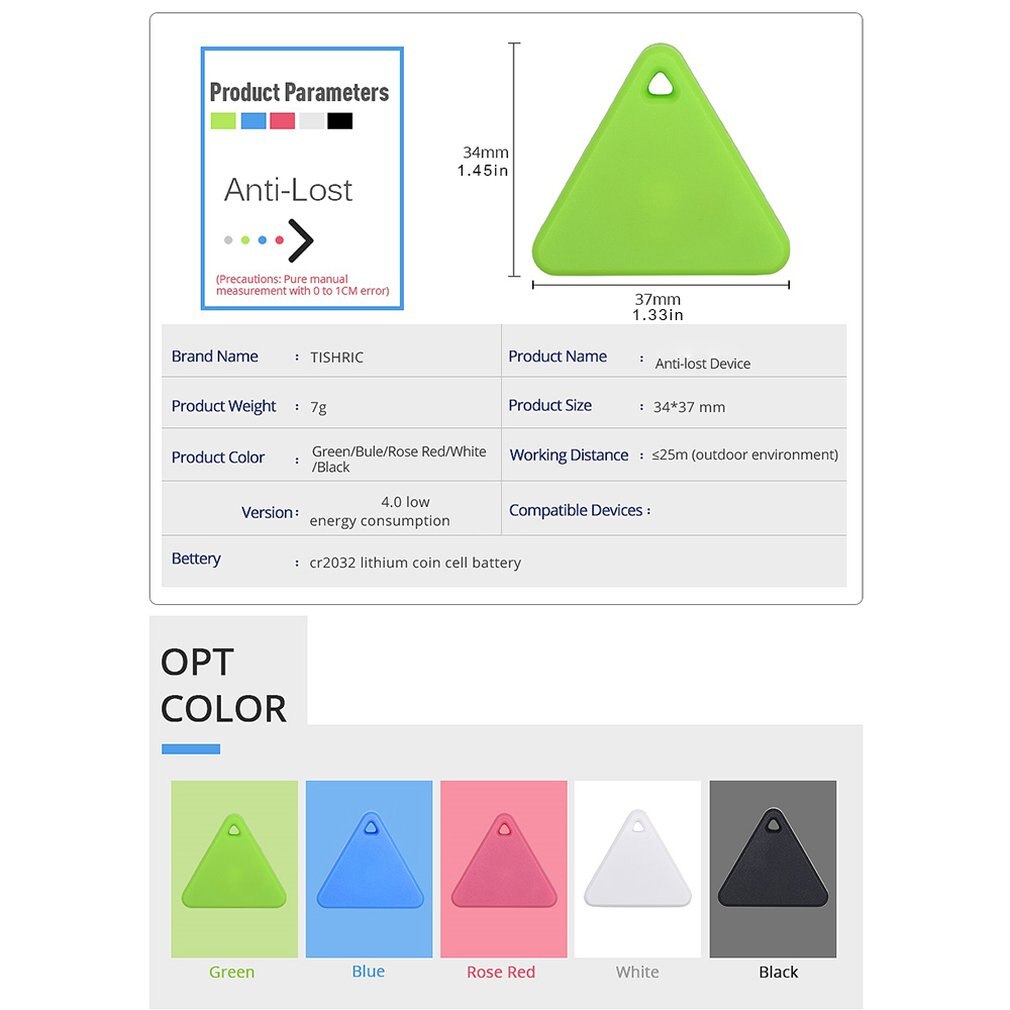 1 pcs Triangle anti-lost device Two-way anti-lost locator object finder tracker wireless anti-lost Selfie