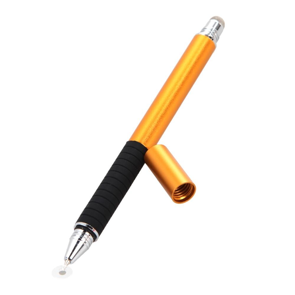 2 in 1 Multifunction Fine Point Round Thin Tip Touch Screen Pen Capacitive Stylus Pen For Mobile Phone Tablet For iPad iPhone: Gold