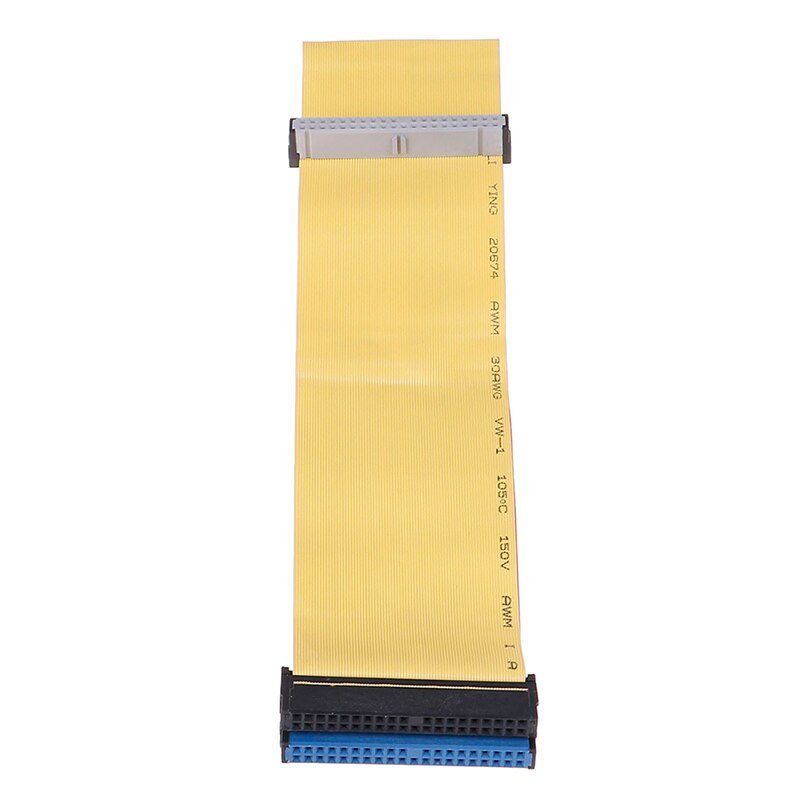 40 Pins 80 Wire PATA/EIDE/IDE Hard Drive DVD Ribbon Cable Yellow 40cm For Dual Devices Telecom Parts