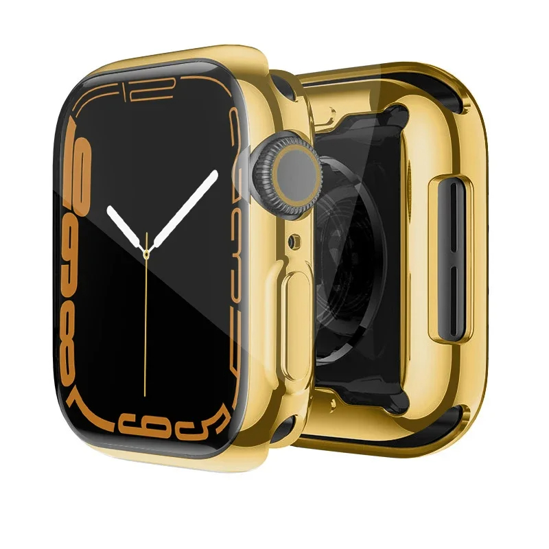 Screen Protector For Apple Watch case 45mm 41mm 44MM 40MM Full TPU bumper Cover 42mm 38MM accessories iwatch series 7 SE 6 5 4 3