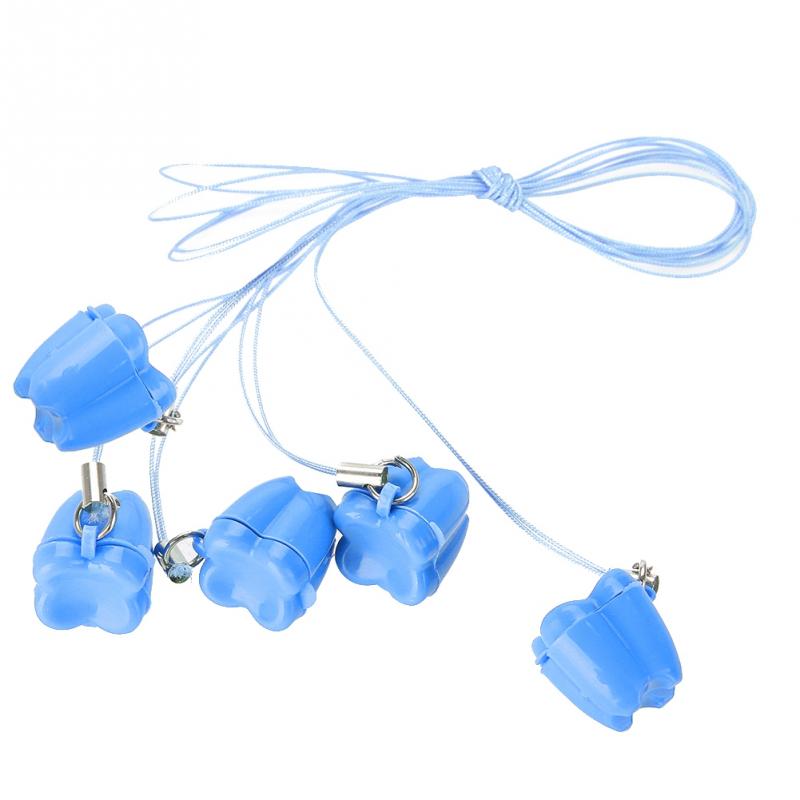 5 stücke Kunststoff Baby Milch Zahn Lagerung Kasten mit Seil Zahn Sparer Halsketten fallen für freundlicher Zahn Sammlung Souvenir Zähne Bleichen: Blau