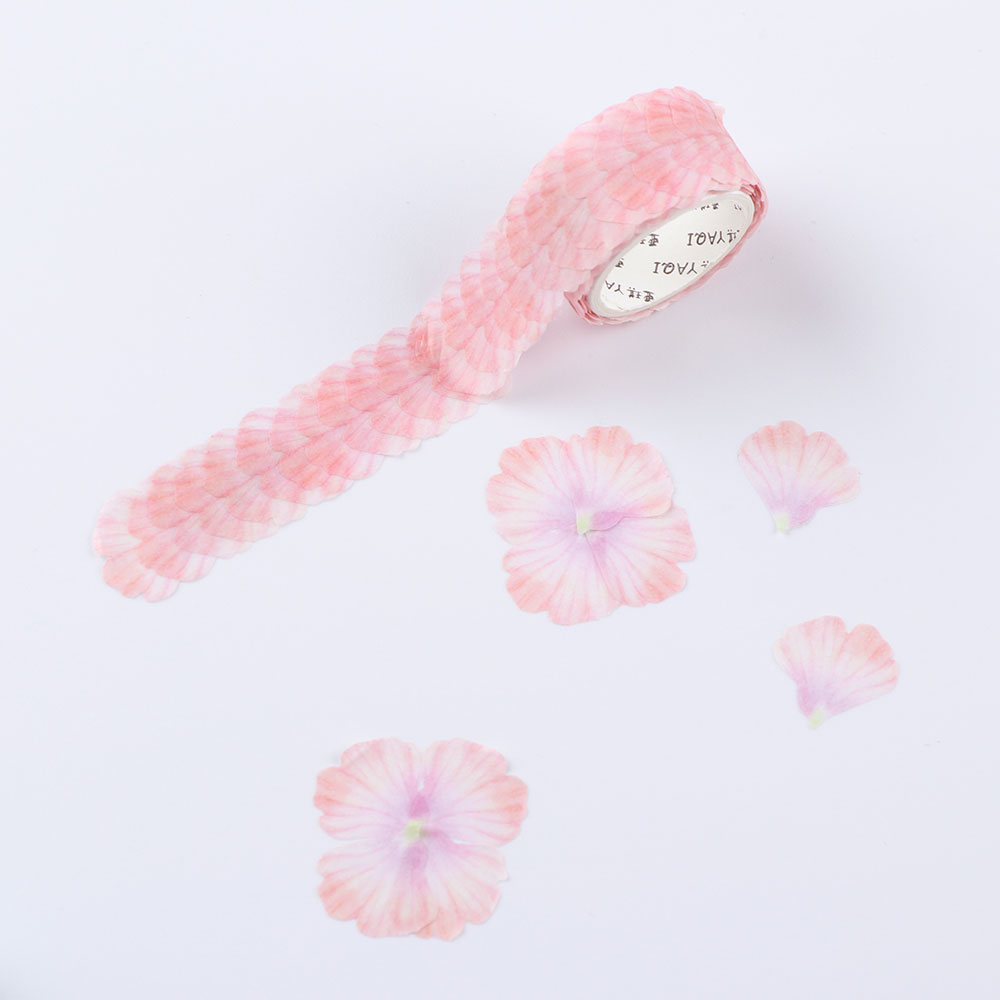 Rouleau de ruban de Scrapbooking, 200 pièces/rouleau, pétales de fleurs colorés, ruban de masquage décoratif, parfum, Sakura, autocollant en papier pour journal intime, DIY bricolage: 7-200pcs
