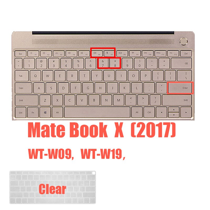 Tastatur Abdeckung für Huawei MateBook 13S 14S D14 15 16 X Profi 13 zoll E B B3 B5 Laptop magicbook Schutz Haut Film fallen Silikon: matebook X