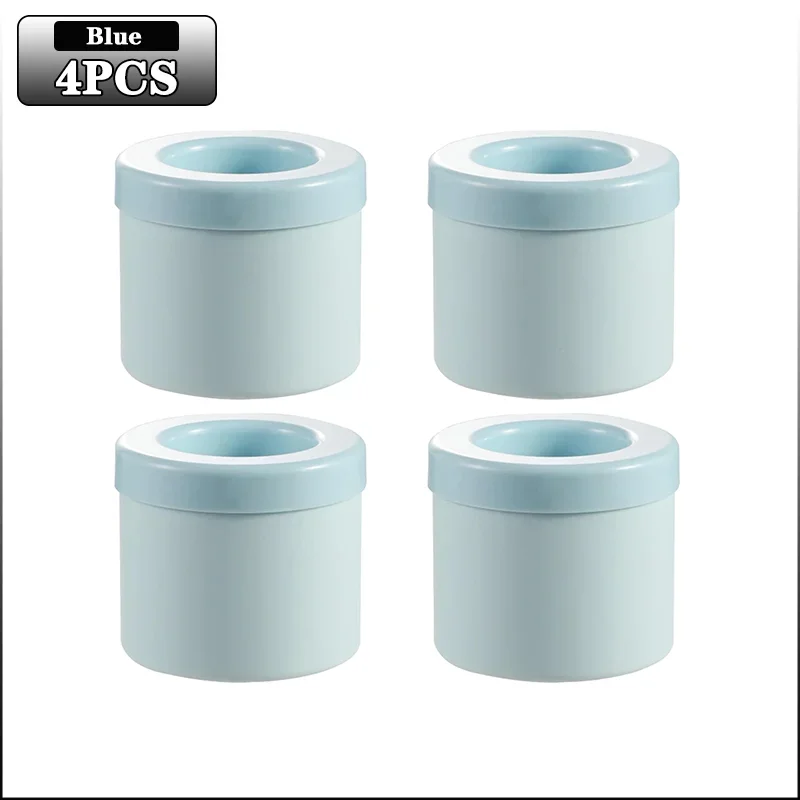 1-4 SZT. Forma Silikonowa robić Kostek Lodu w Kształcie Cylindra 3D, Silikonowy Kubek robić Robienia Lodu, Kubek robić Lodu, Pojemnik robić Przechowywania Lodu: FIOLETOWY