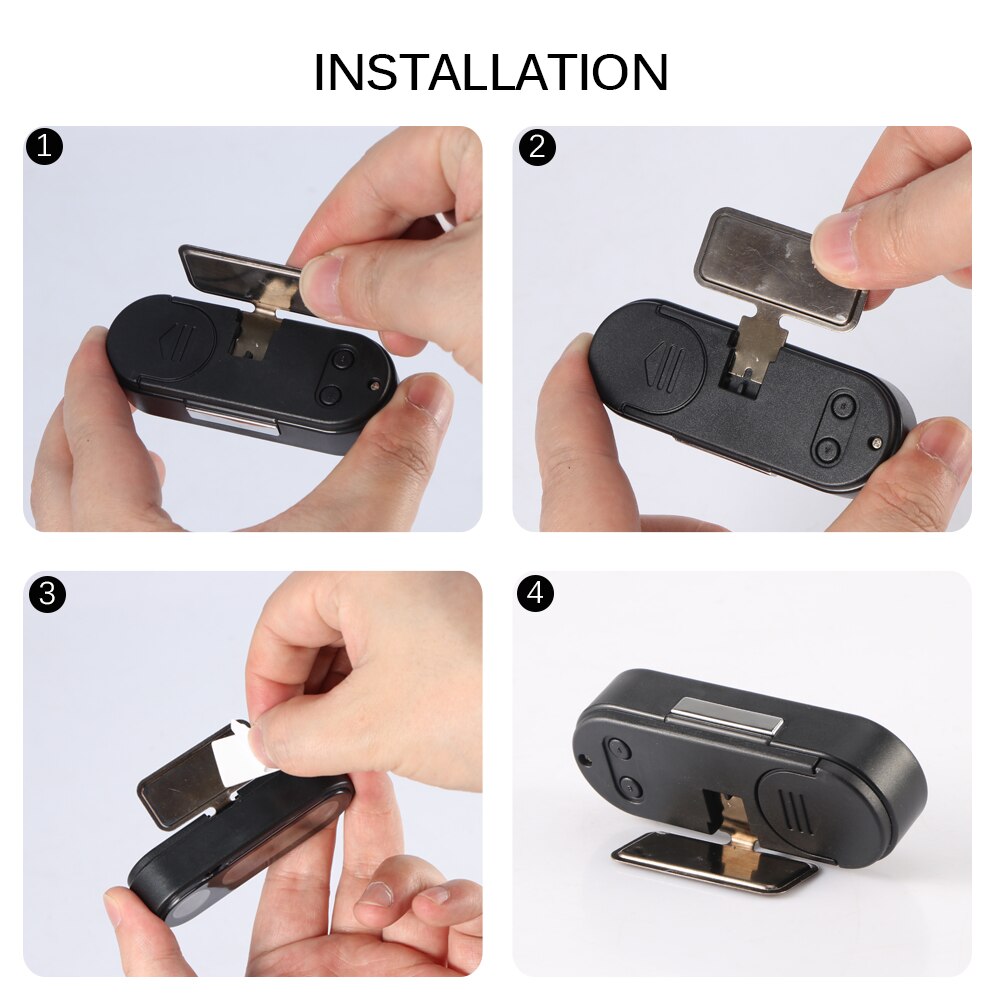 Auto Klok 2 In 1 Digitale Auto Thermometer Elektronische Klok Led Backlight Voor Auto Interieur Ornament Mini Klok Auto-styling