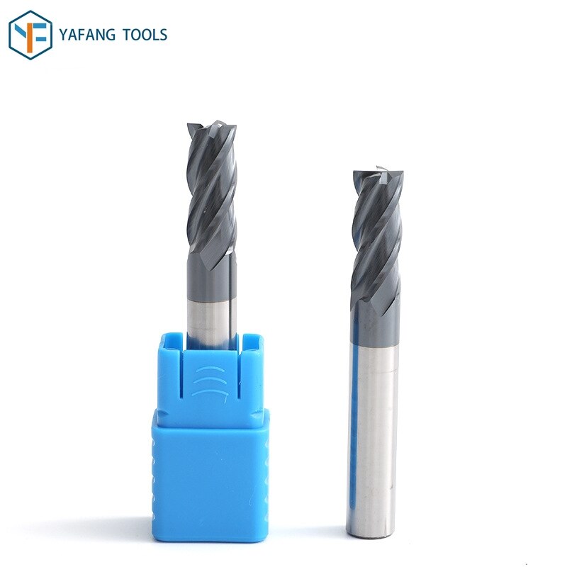 QUARKZMAN 3 Stück 3mm Durchmesser 3mm Schaft Vierkant-Nasenfräser 4 Schneiden HRC50 Hartmetall AlTiN-beschichtete CNC-Fräser-Werkzeuge für Endfräsen CNC-Bearbeitung, Schwarz