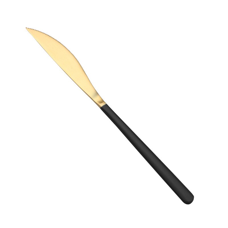 Photo Photography Background Props Black Silver Gold Tableware Set Spoon Fork Knife Set for Fine Western Food: Gold Cutlery