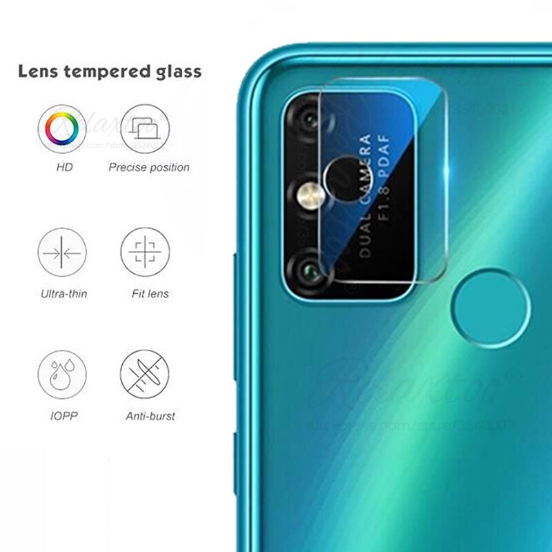 3in1 di protezione della Macchina Fotografica di vetro per Il caso di Huawei Honor 9a 9 un moa-lx9n Temperato protezione dello schermo di vetro della copertura completa hono9 un honor 9a 9h