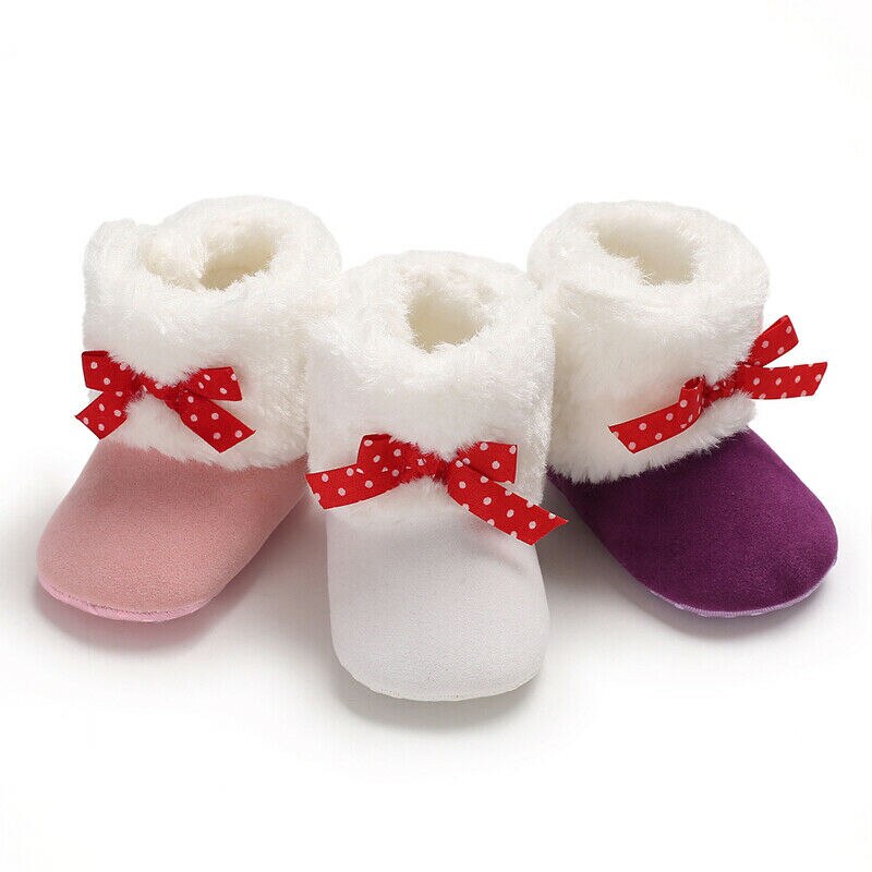 Thicken Girls Bottom Baby Soft Sole Snow Boots Soft Crib Shoes Toddler Boots Autumn Warm Snow Boots