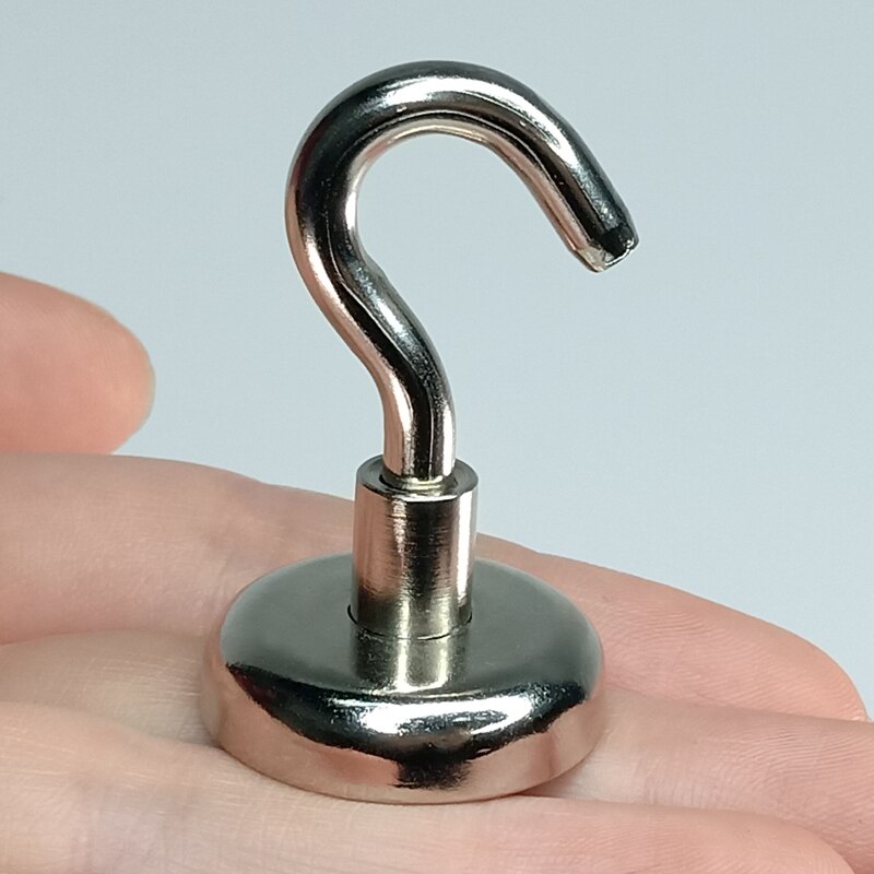 25mm magnetic hook powerful heavy-duty neodymium magnet hanger strong magnetic cup hanging hanger key coat wall hook