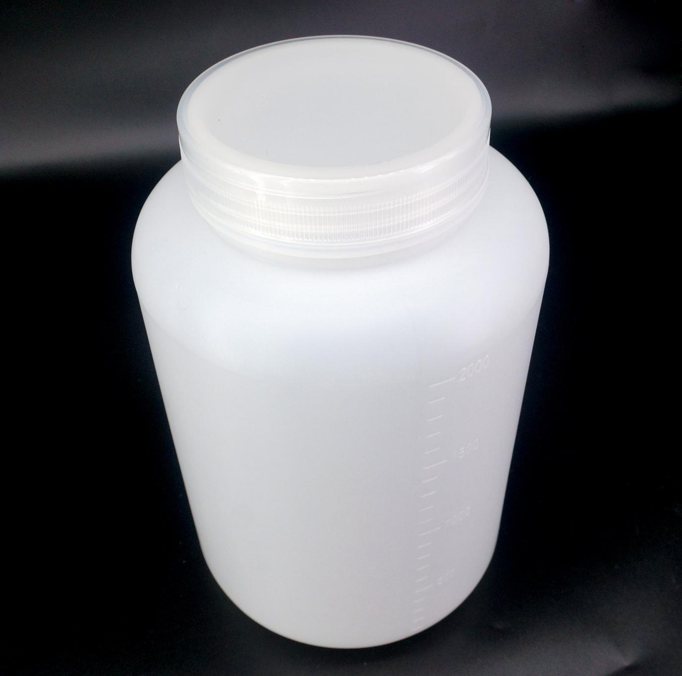 2000ML Plastic Wide Mouth Round Seal Liner Reagent Sample Bottle Graduation