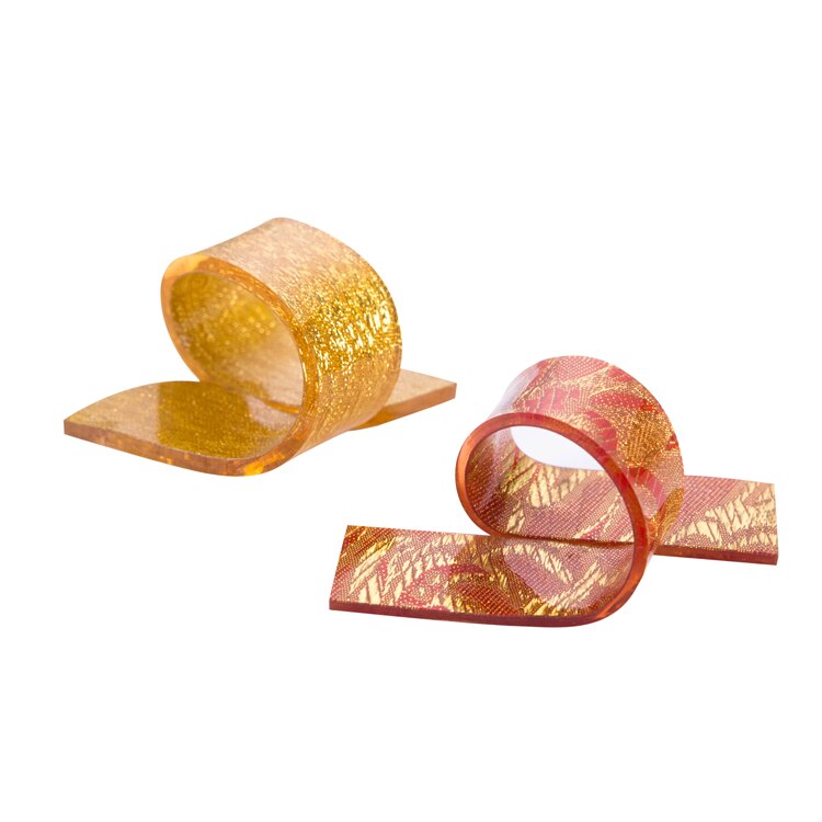 8 x silver/guld servettring akryl servetthållare spänne hotell hem fest middag deco leverans