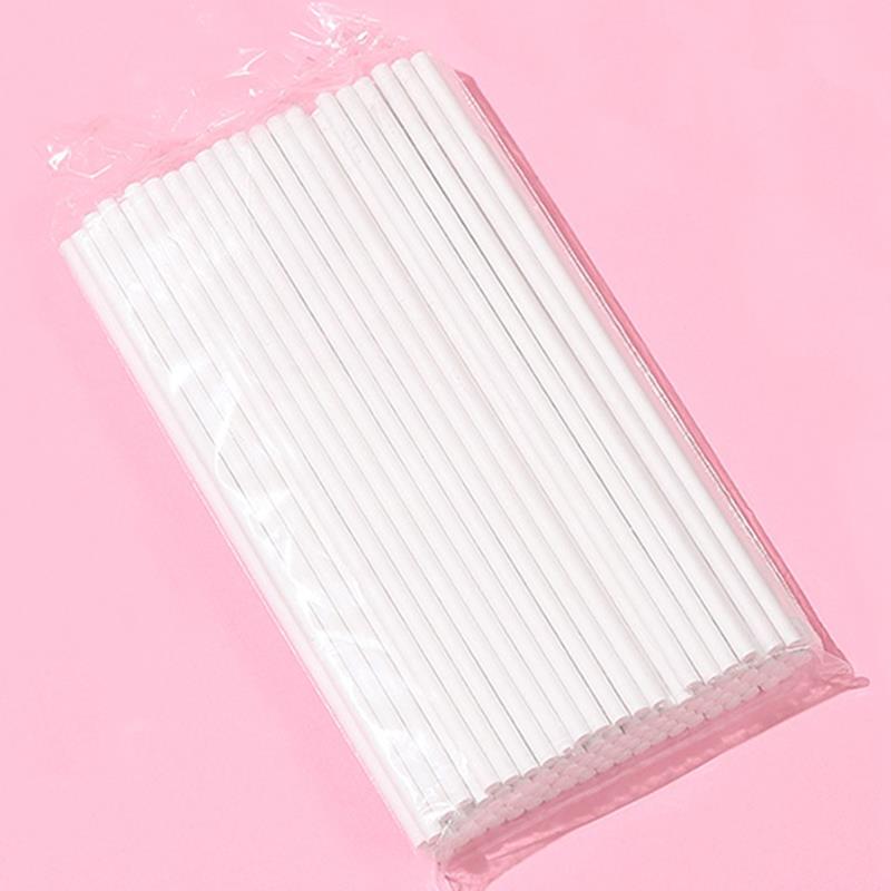 100PCS Paper Lollipop Sticks Food-Grade Paper Pop Sucker Sticks Cake Pop Sticks For Lollipop DIY Candy Chocolate Sugar Pole