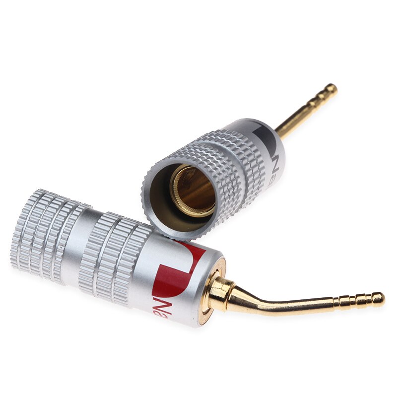 4pcs Nakamichi Gold-Plated Banana Plugs 4mm Banana Plug For Video Speaker Adapter Audio Jack Plug Wire Cable Connectors