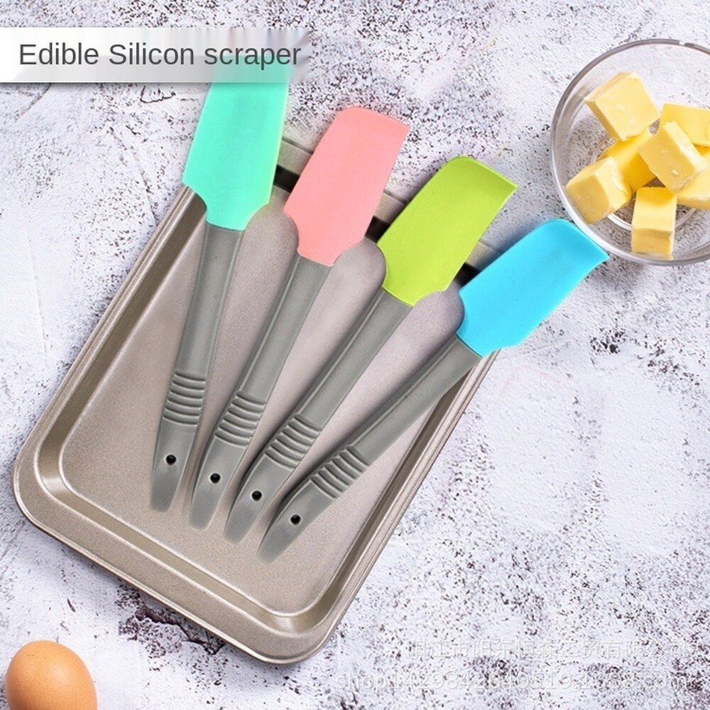 Baking tools small silicone scraper high temperature cake scraper milk oil spatula mini cake scraper Silicone Rubber