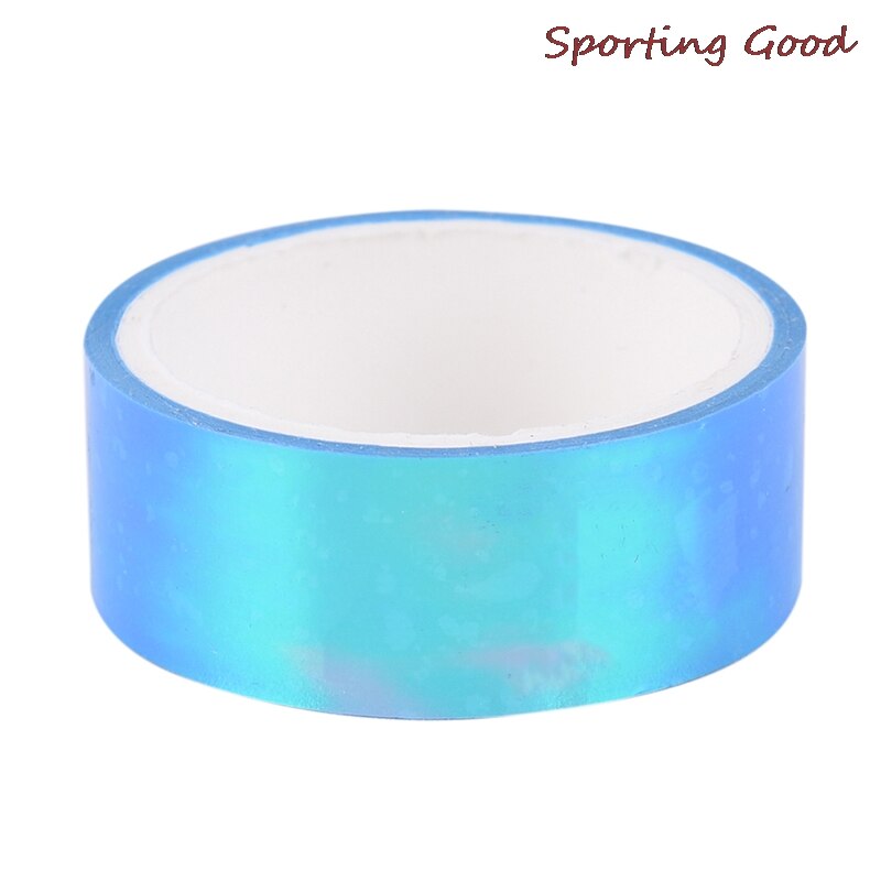 500Cm Ritmische Gymnastiek Decoratie Holografische Rg Prismatic Glitter Tape Hoops Stok: Blauw