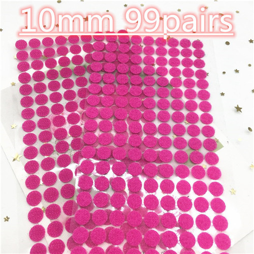 40pair 25mm Colorful Velcros Adhesive Self Adhesive Fastener Tape Hooks And Loops Strong Glue Magic Tape Dot Sticker Nylon Disc: 10mm rose red 99pair