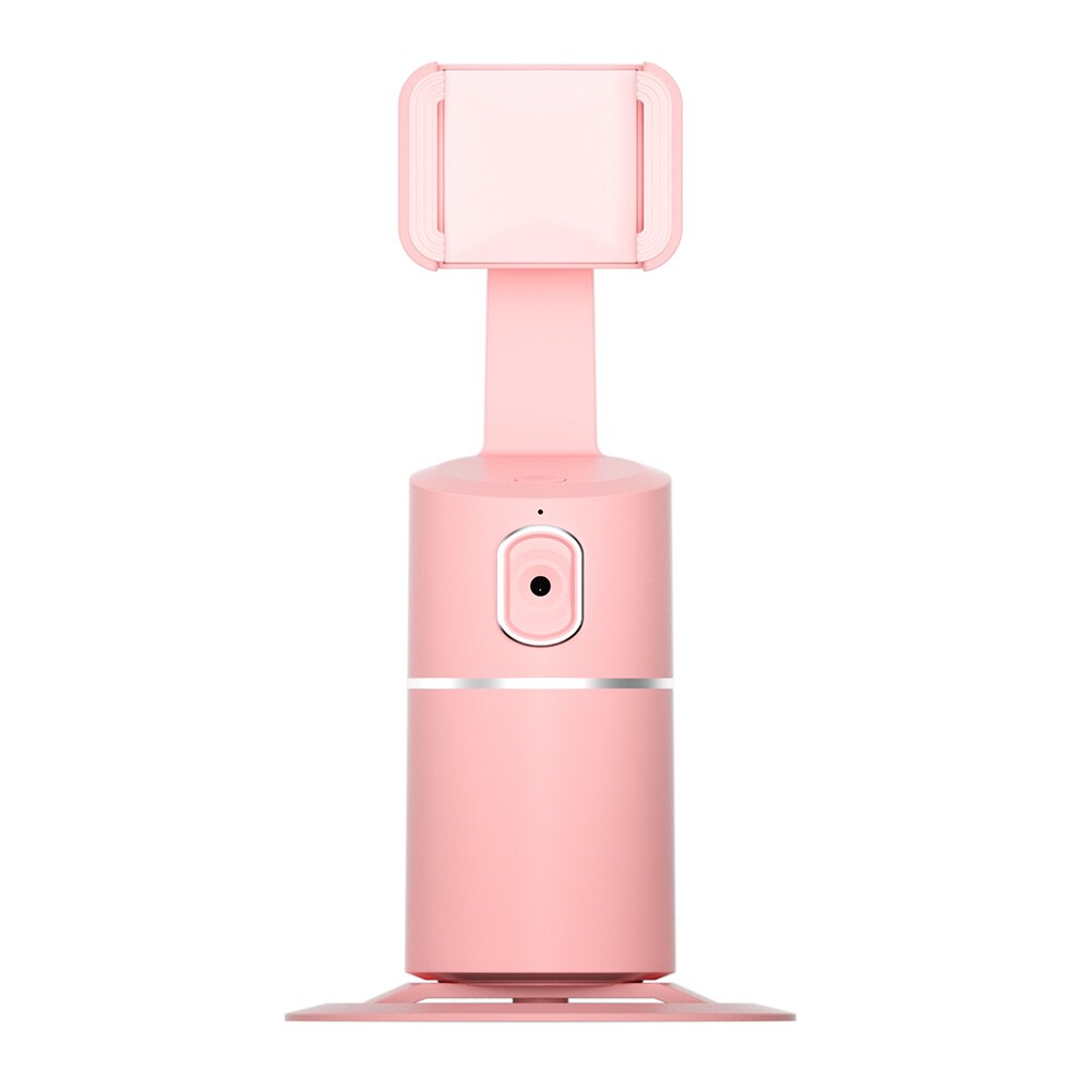 Estabilizador de cardán de seguimiento facial automático, trípode para teléfono, accesorios con rotación de 360 grados, seguimiento inteligente por Ia, foto, Vlog, grabadora de vídeo: Pink