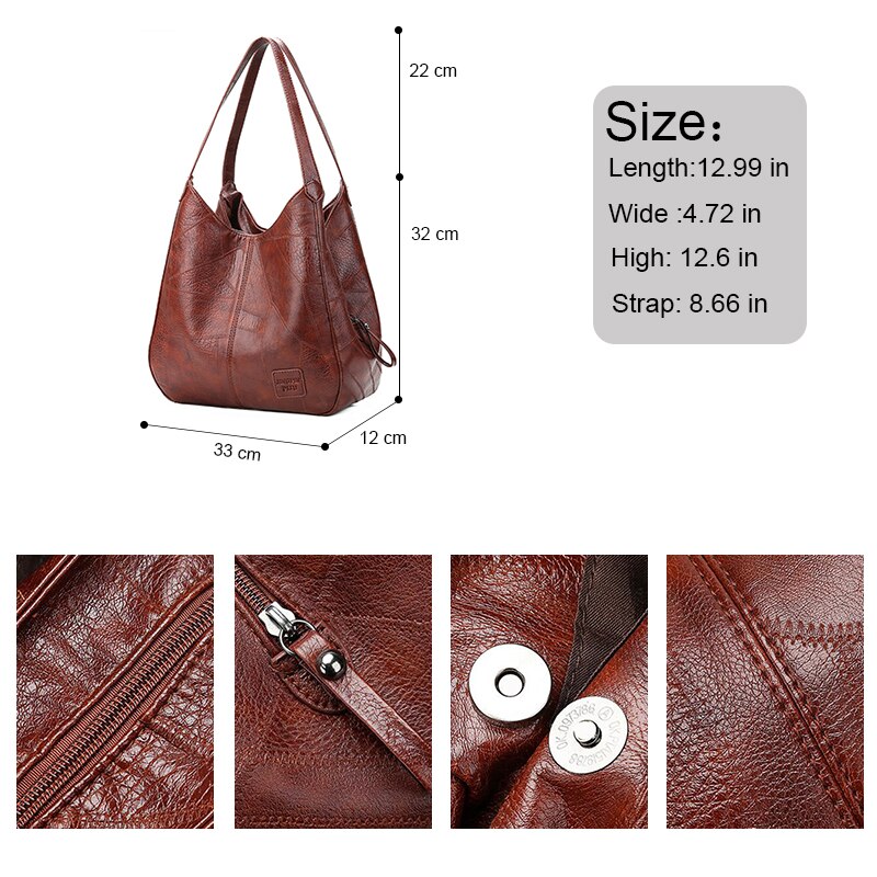 SMOOZA Vintage Womens Hand Bags Designers Luxury Handbags Women Shoulder Bags Female Top-handle Bags Brand Handbags