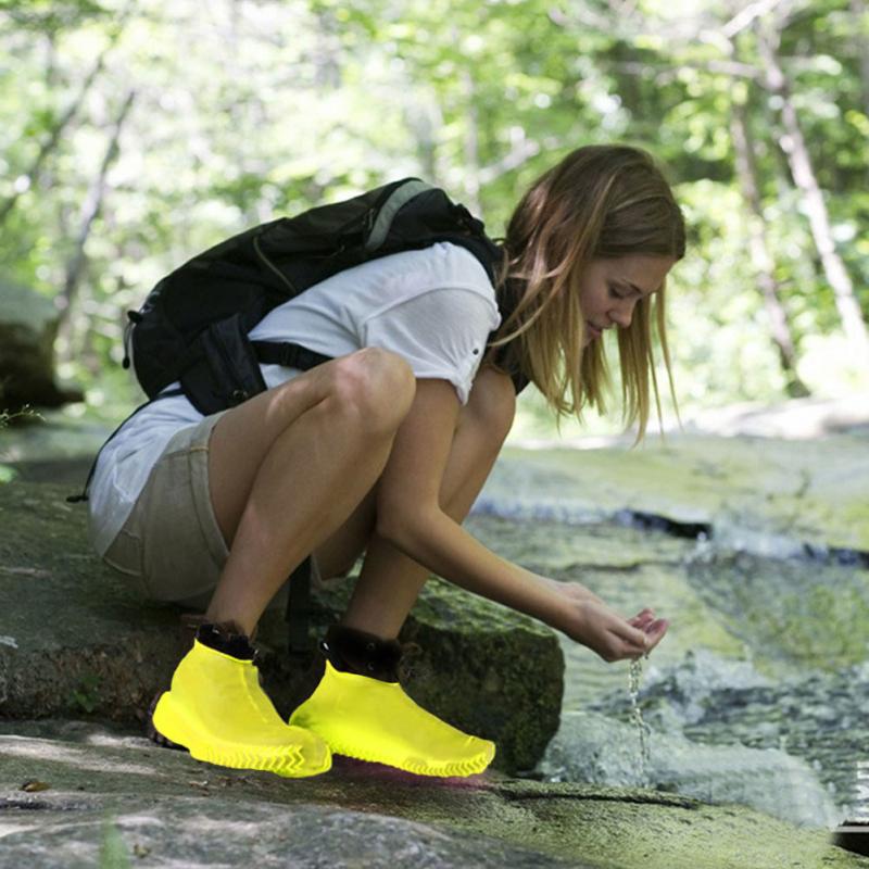 Waterproof Shoe Cover Silicone Material Unisex Shoes Protectors Reusable Rain Boots for Indoor Outdoor Rainy Days