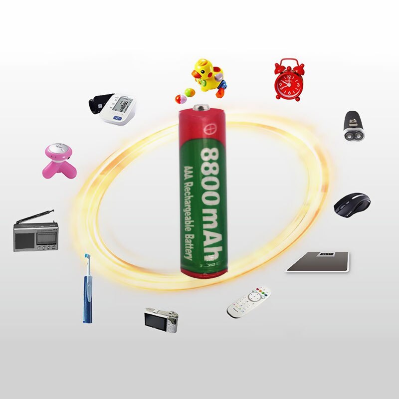 Batterie AAA Ricaricabili Dolidada - 1.5V NI-MH, 8800mAh Alta Capacità, Confezione da 1-20 per Giocattoli, Lettori MP3
