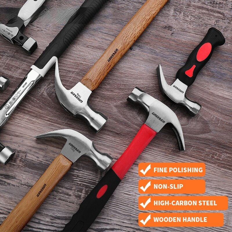 Claw Hammer for Woodworking Multifunction Shockproof Steel Hammer Small Hardware Safety Hammer Household Hand Tools