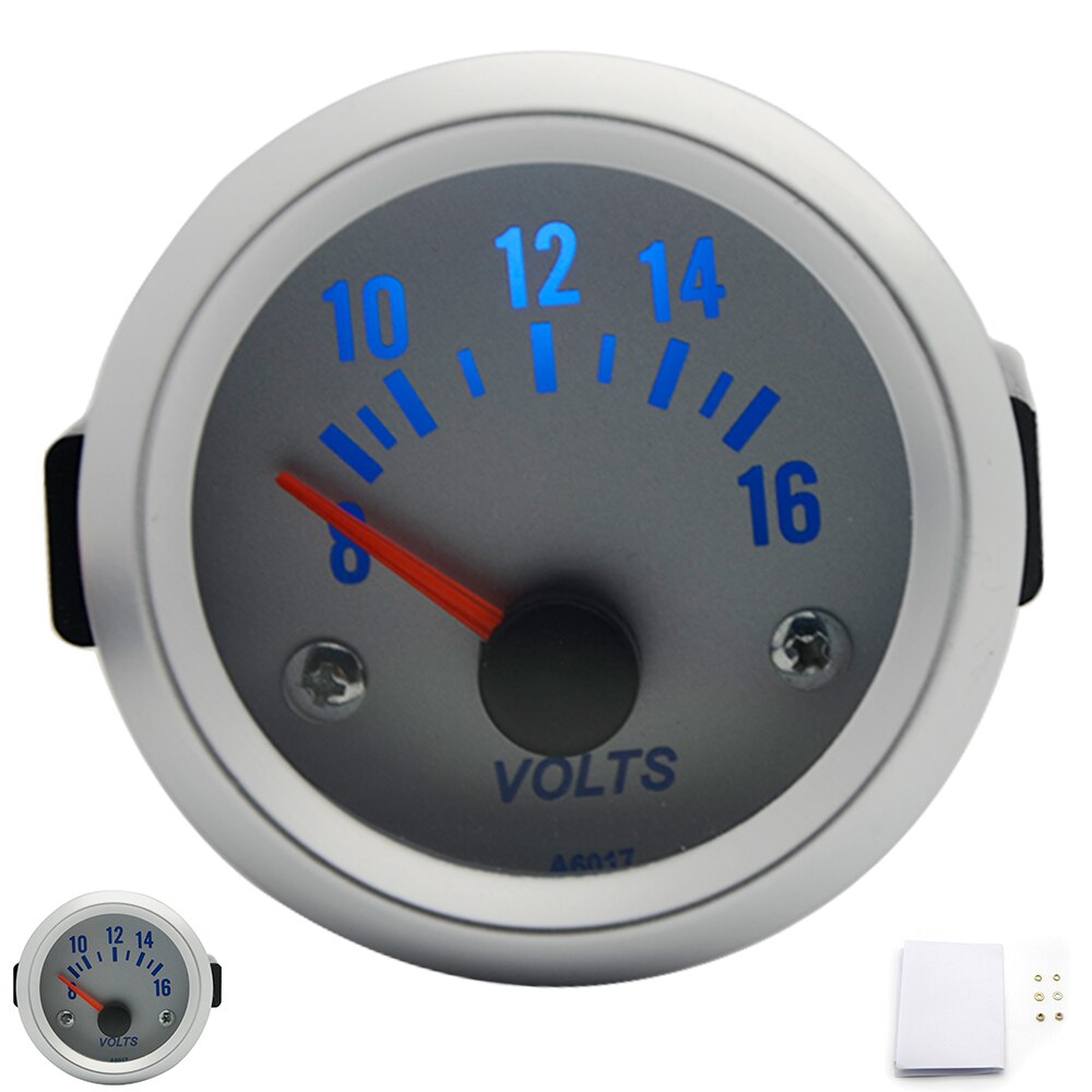 Depåtuning 2 &quot; 52mm led bilboost/vattentemp/oljetemp/oljetryck/varvräknare/volt/vakuummätare+mätare: Volt
