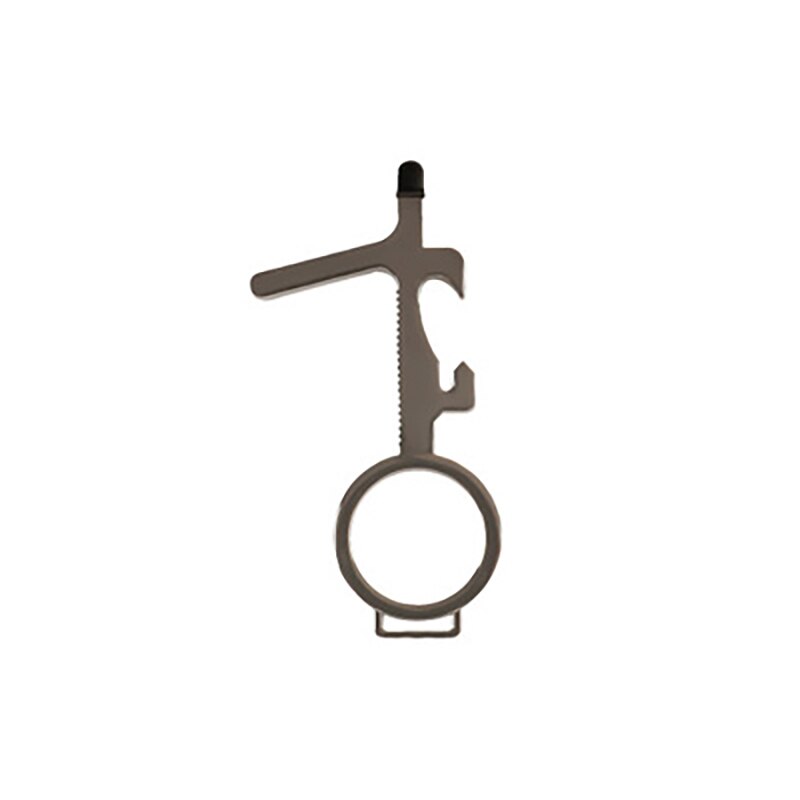 No Touch Door Opener With Telescopic Rope Zinc Alloy Keychain Key Unbuckle Hand Protection EDC Open Door Key Bottle Opener: D2