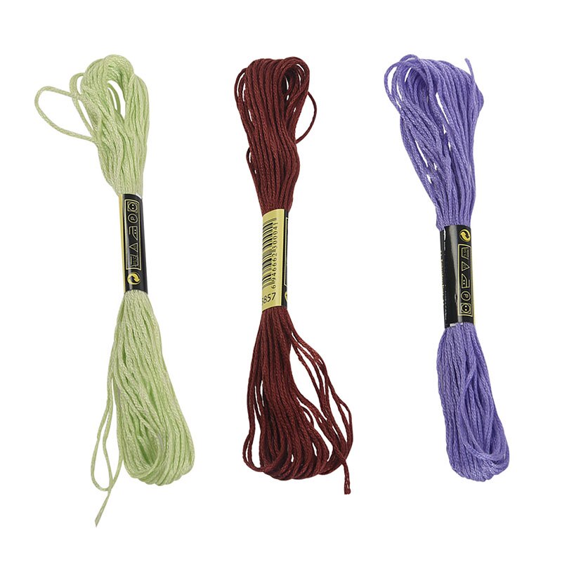 100 skeins coloured embroidery thread cotton cross... – Grandado