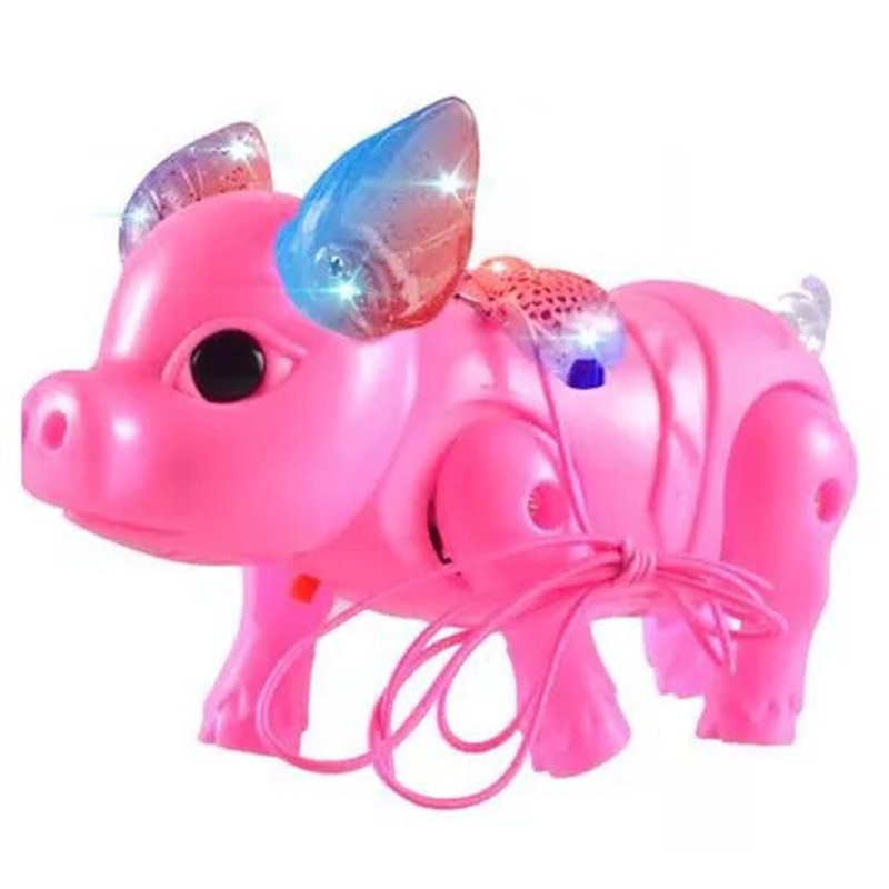 Cute Electric Music Walking Pig Toys Led Light Glow Electronic Pets Lantern Toy Children Kids Baby Girl Boy Educational Toys: Default Title