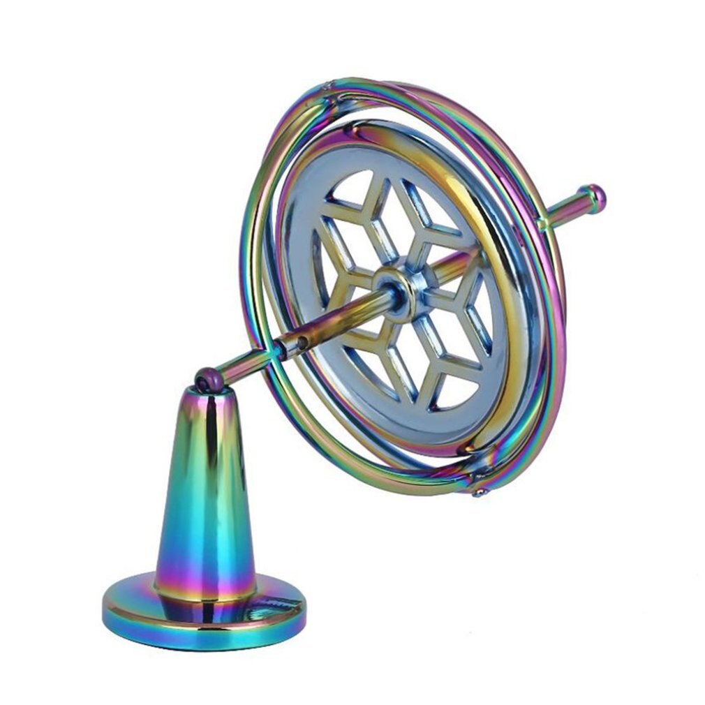 Farverige fingerspids gyroskop dekompression finger gyroskop legetøj til børn videnskabeligt metal gyro tryklindre legetøj