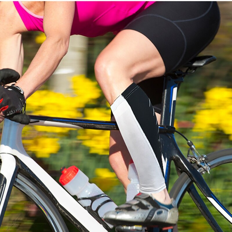 1 pièces sport jambières cyclisme randonnée en cours d'exécution mollet guêtres hommes femmes escalade Compression jambe manchon orthèse