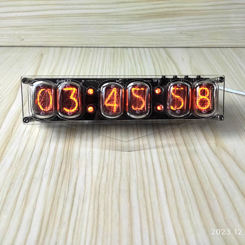 GHXAMP 6-bit IN-12 Glow Tube Uhr IN12 Nixie Uhr Basis Computer Desktop Zubehör Erweiterte Version DC5V