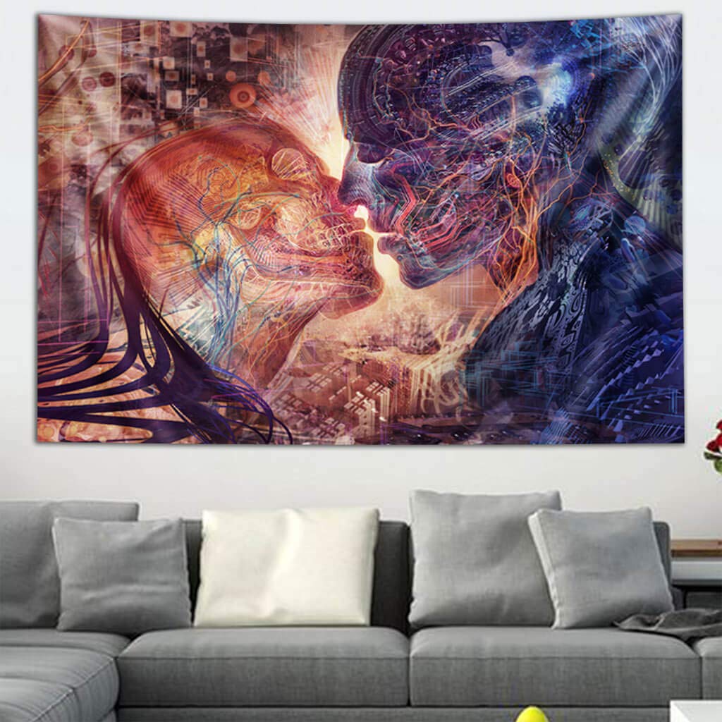 Third Eye Electric Love Wall Tapestry Psychedelic Art Wall Hanging